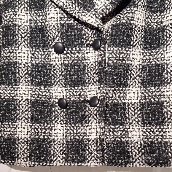 Vintage Checkered Pea Coat, East 5th brand, Sz 16, NWOT - Picture 4 of 13